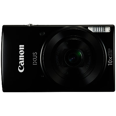 Canon IXUS 182 Digital Camera Kit, HD 720p, 20MP, 10x Optical Zoom, 20x Zoom Plus, Wi-Fi, NFC, 2.7 LCD Screen with Leather Soft Case & 8GB SD Card